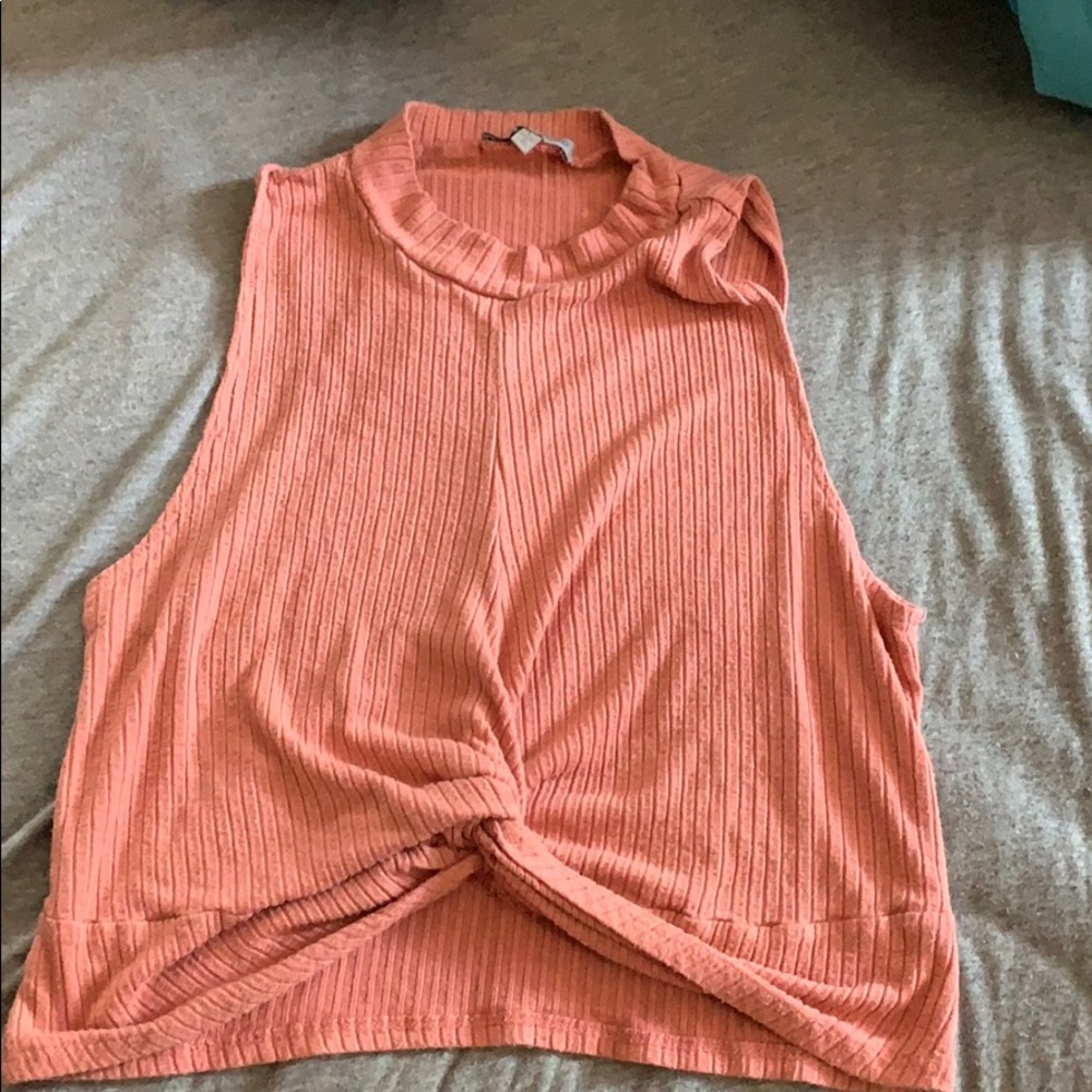 Peach crop top